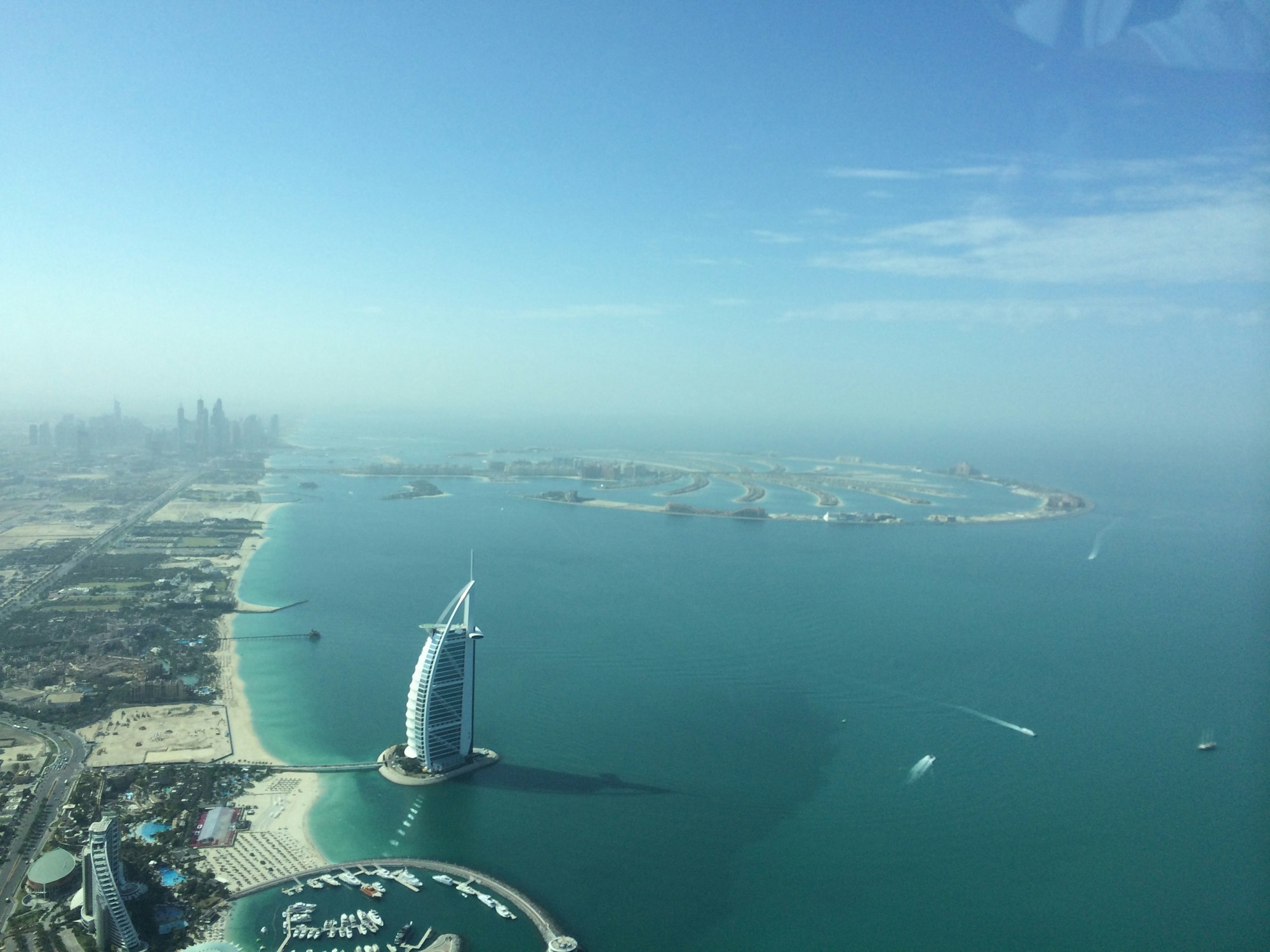Dubai sea and skyline view from a luxury hospitality setting