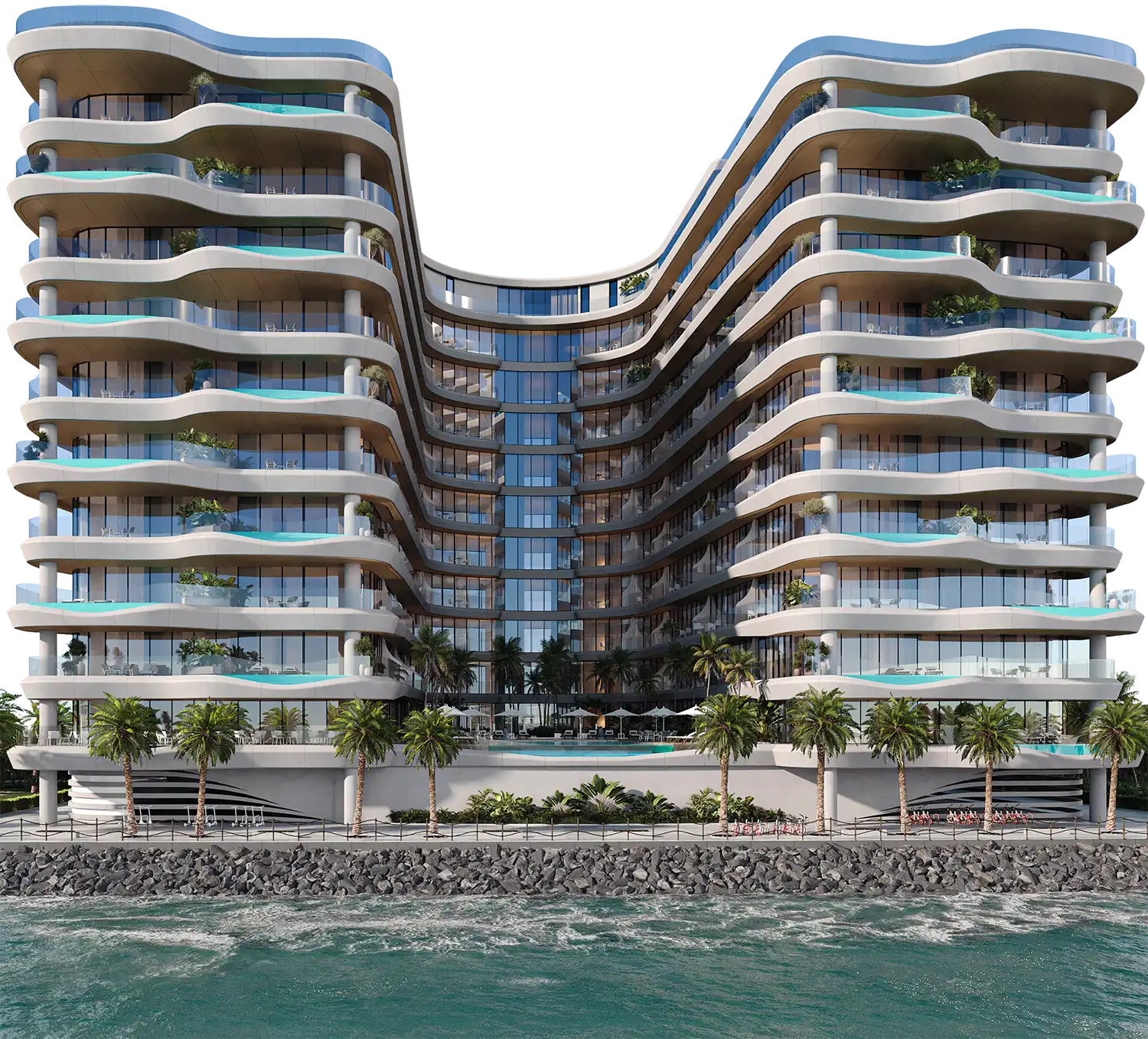 Gianfranco Ferre Residences Al Marjan Island project render
